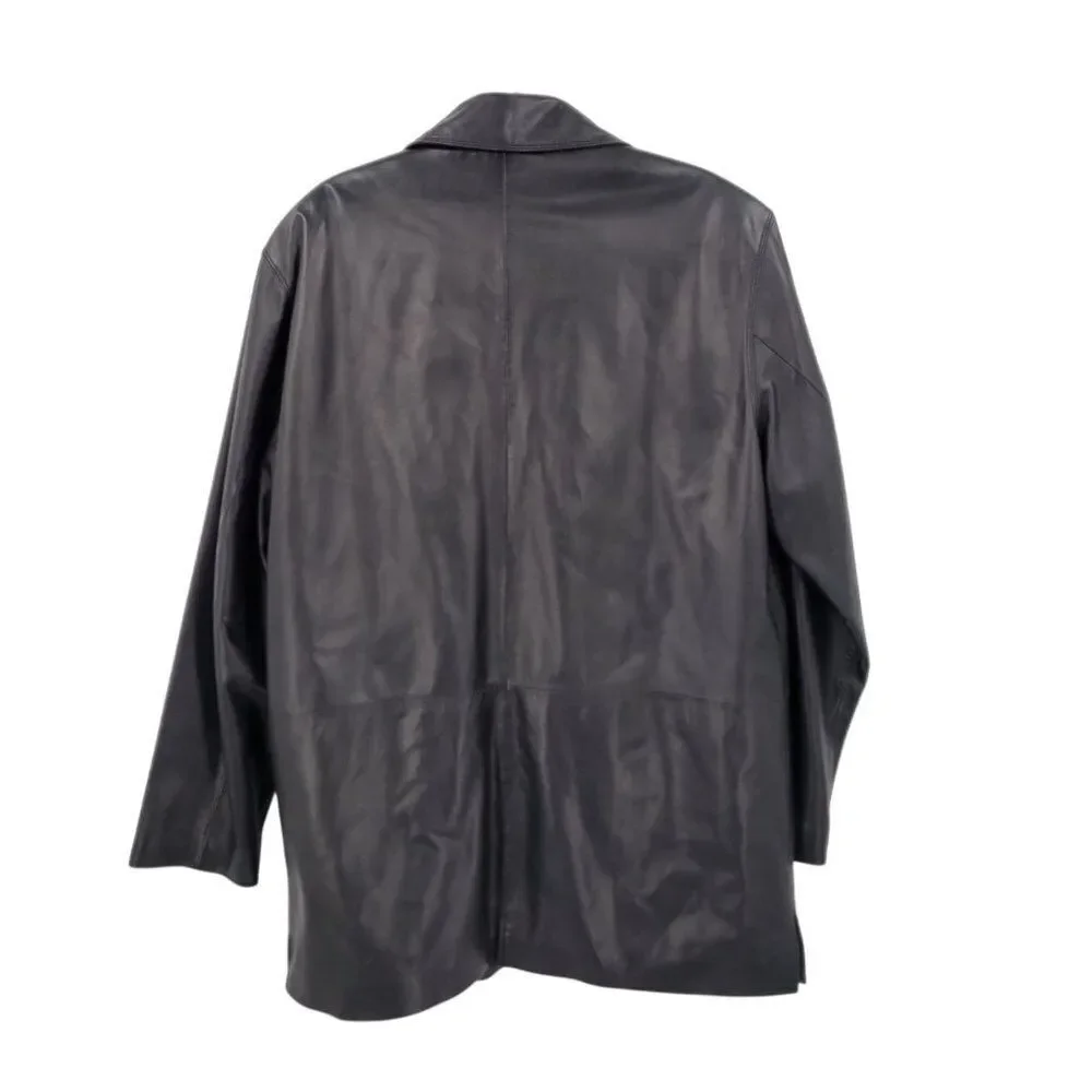 Mens‎ Robert Comstock Endurance Black Buttery Genuine Leather Jacket Sz 42 City
